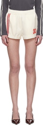 Kijun Off-White Line Satin Shorts