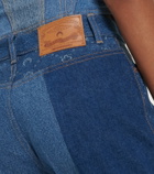 Marine Serre - Moonogram patchwork straight jeans
