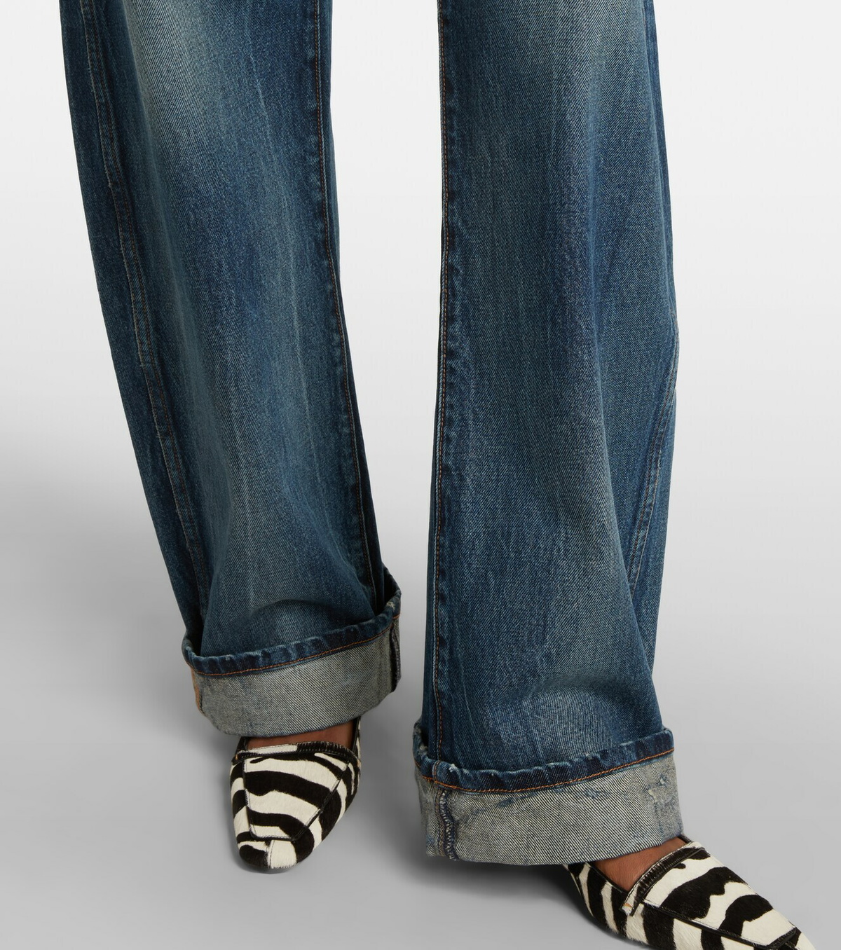 Khaite Karo mid-rise barrel-leg jeans