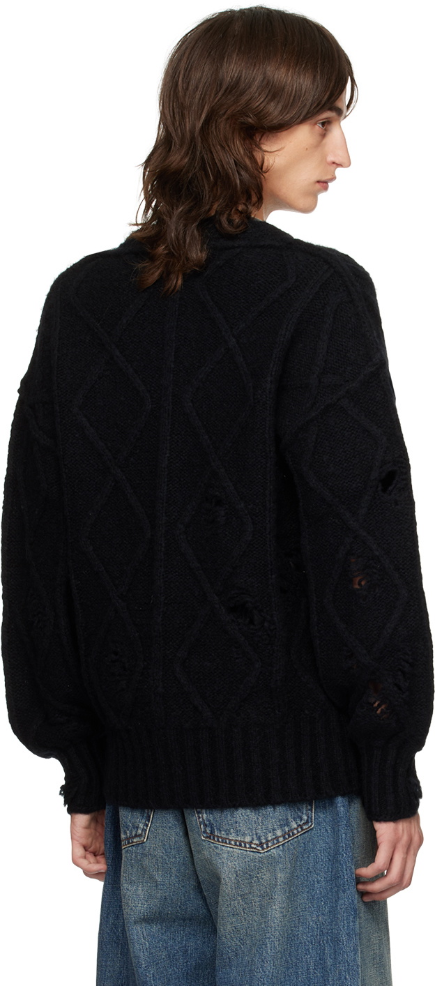 Stolen Girlfriends Club Black Distressed Altered State Cardigan