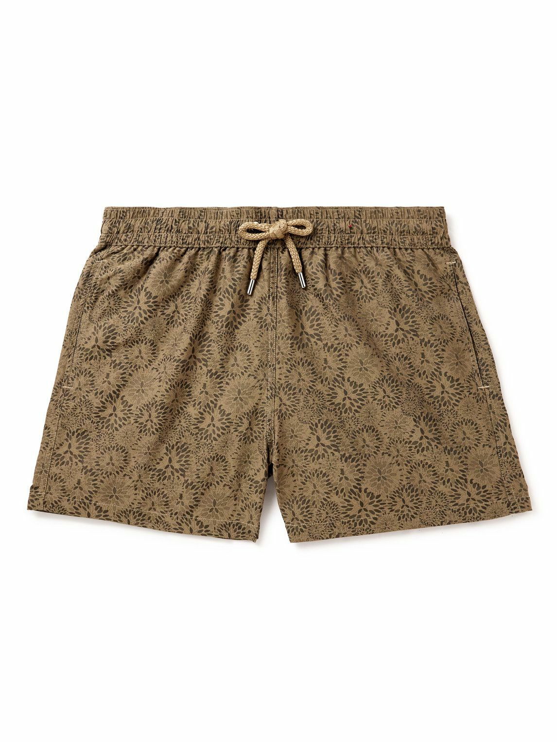 FRESCOBOL CARIOCA Straight-Leg Mid-Length Printed Swim Shorts for Men