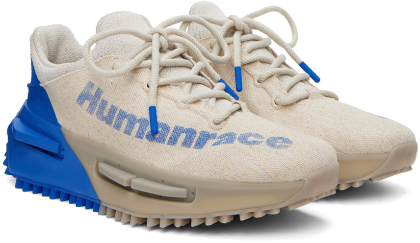 adidas x Humanrace by Pharrell Williams Beige & Blue NMD S1 Mahbs Sneakers  adidas x Humanrace by Pharrell Williams