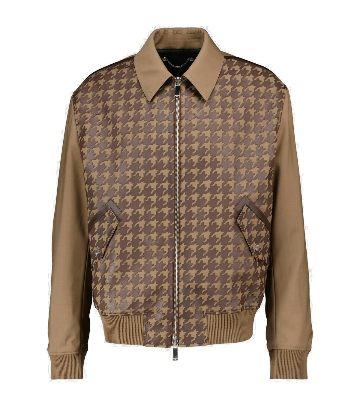 BERLUTI Houndstoouth Leather Blouson