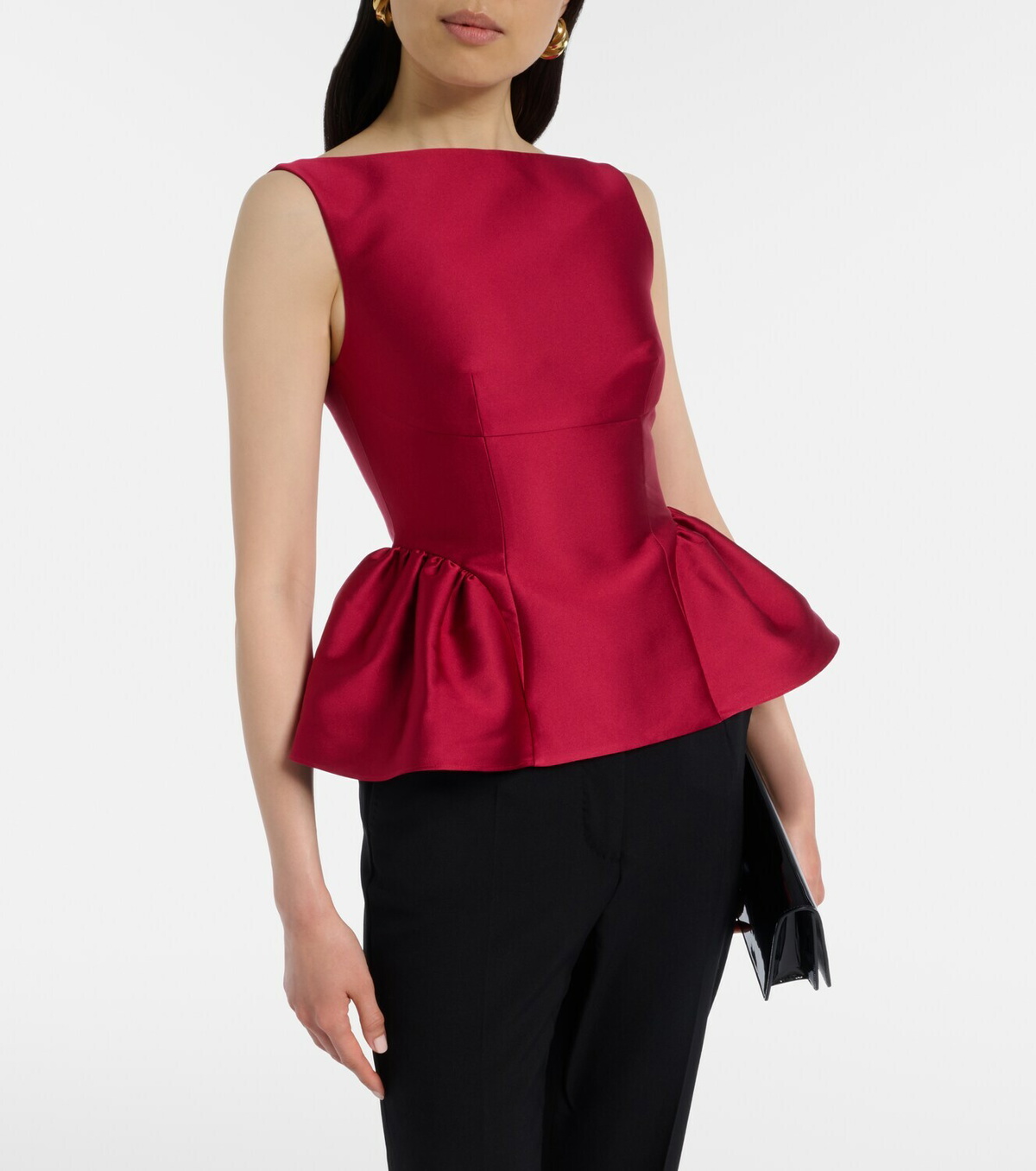 Roland Mouret Peplum taffeta top