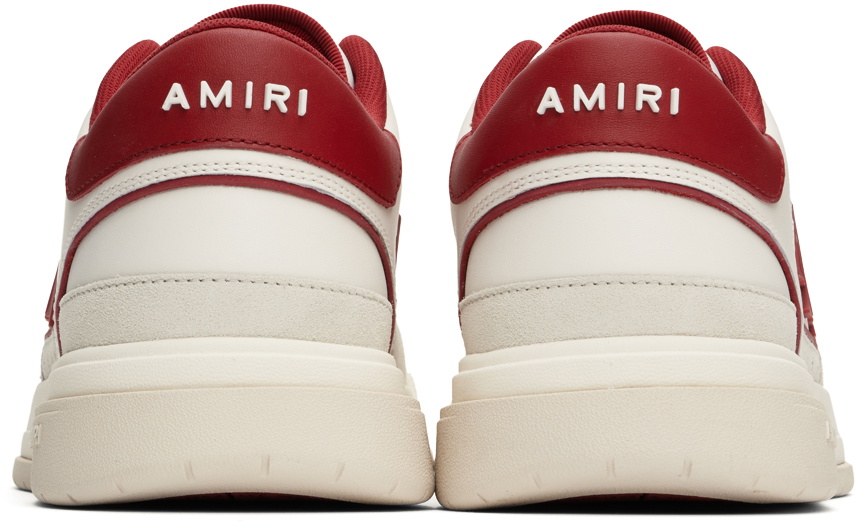 AMIRI White & Red Classic Low Sneakers Amiri