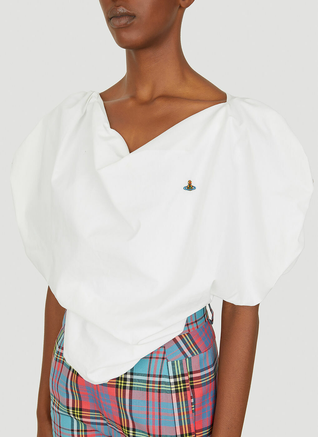 VIVIENNE WESTWOOD ロゴ Heart cotton crop top836311 Heart cotton crop top in white - Vivienne Westwood | Mytheresa
