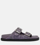 Birkenstock 1774 Arizona velvet slides