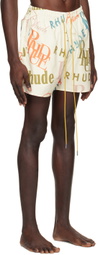 Rhude Off-White Mash-Up Swim Shorts