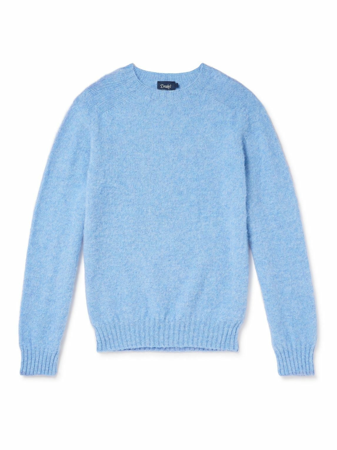 Photo: Drake's - Brushed Shetland Wool Sweater - Blue
