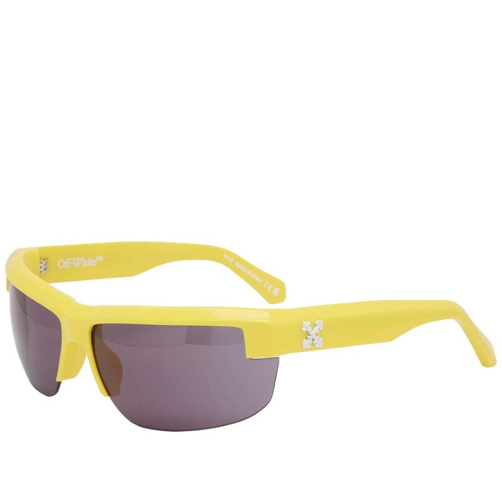 Photo: Off-White Toledo Sunglasses in Yellow/Dark Grey