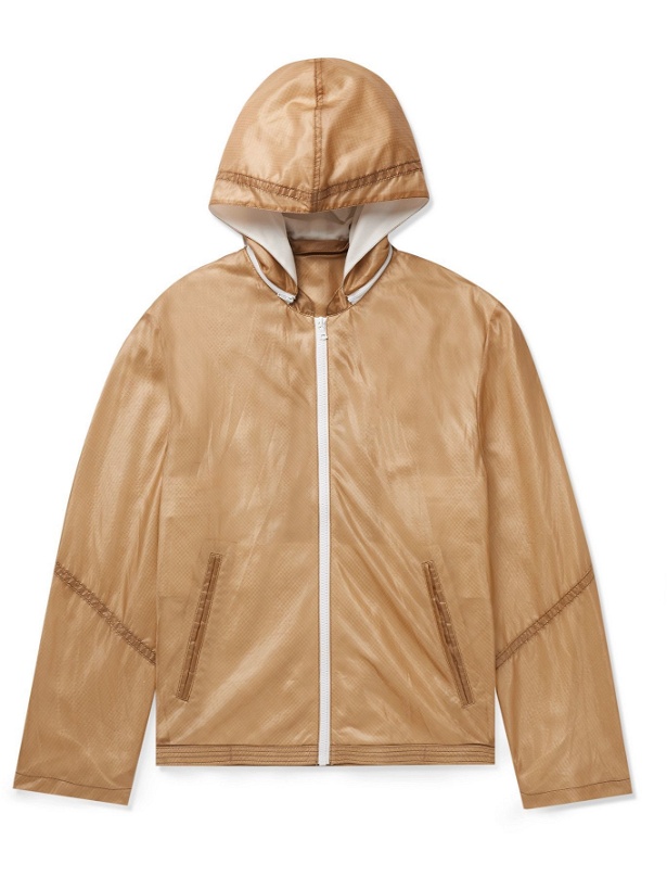 Photo: Double Eleven - Panelled Nylon-Ripstop Hooded Jacket - Neutrals
