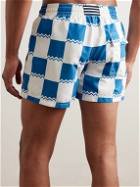 Atalaye - Otzea Mid-Length Printed Recycled Swim Shorts - Blue