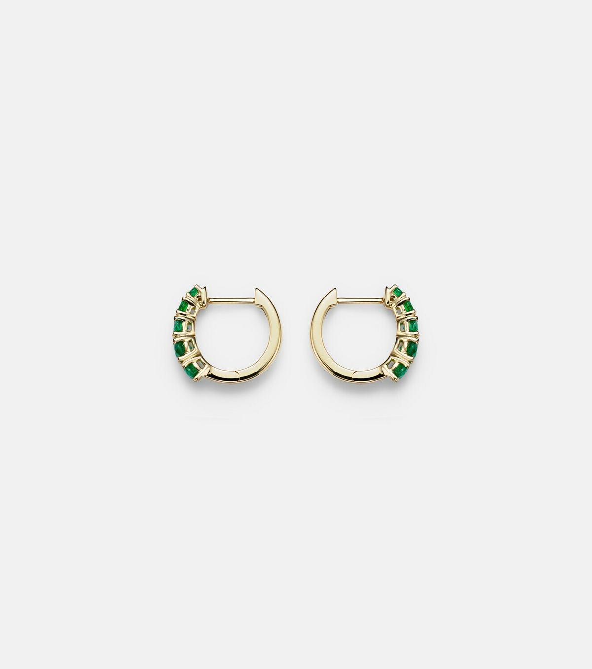Anita Ko Graduated 18kt gold huggie earrings with emeralds