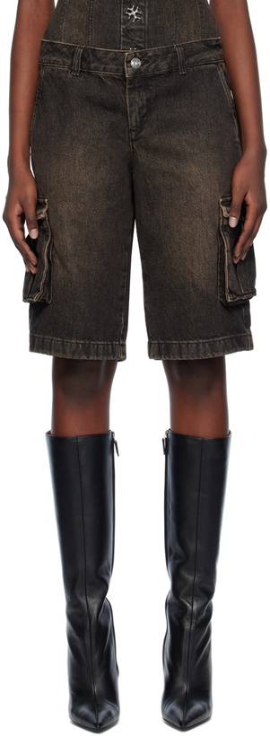 Photo: Miaou Gray Dune Denim Shorts
