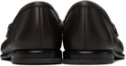 Ferragamo Brown Gancini Buckle Loafers