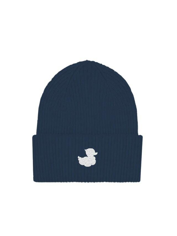 Photo: MC2 Saint Barth Blue Ribbed Beanie With Ducky Patch | Coccolebimbi Special Edition
