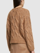 BRUNELLO CUCINELLI - Mohair Blend Braided Knit Sweater