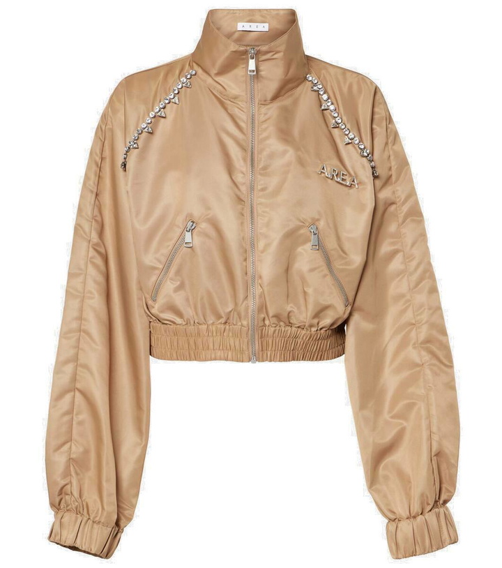 Photo: Area Logo crystal-embellished track jacket