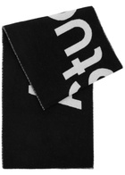 Acne Studios Toronto Logo Wool-blend Scarf - Black And White - One Size