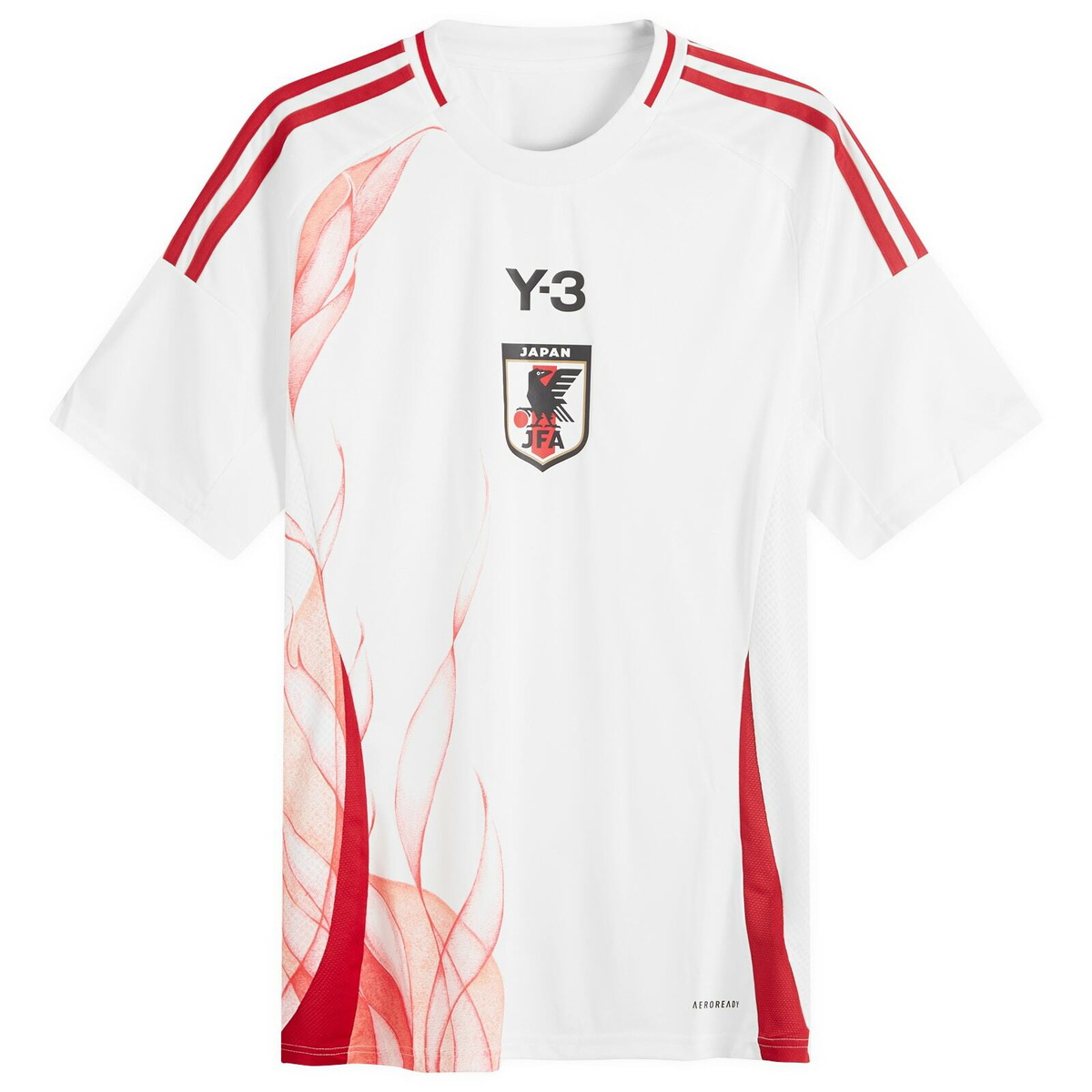 Y-3 Men's x JFA 2024 Away Football Jersey in Core White Y-3