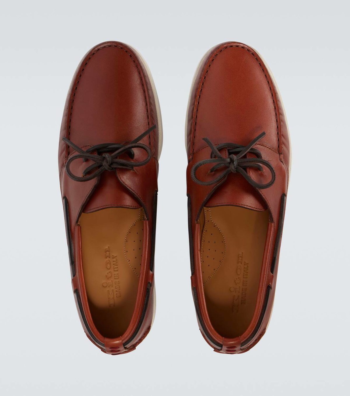 Kiton Leather boat shoes