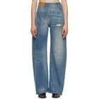 MM6 Maison Margiela Blue Sideways Denim Jeans