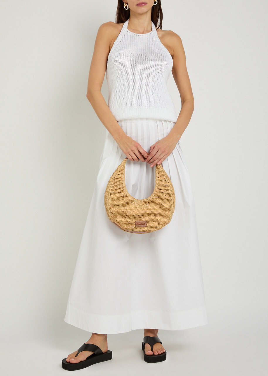 Rohe Pleated Cotton-poplin Maxi Skirt White