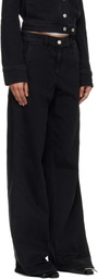 Courrèges Black Hammer Denim Baggy Jeans