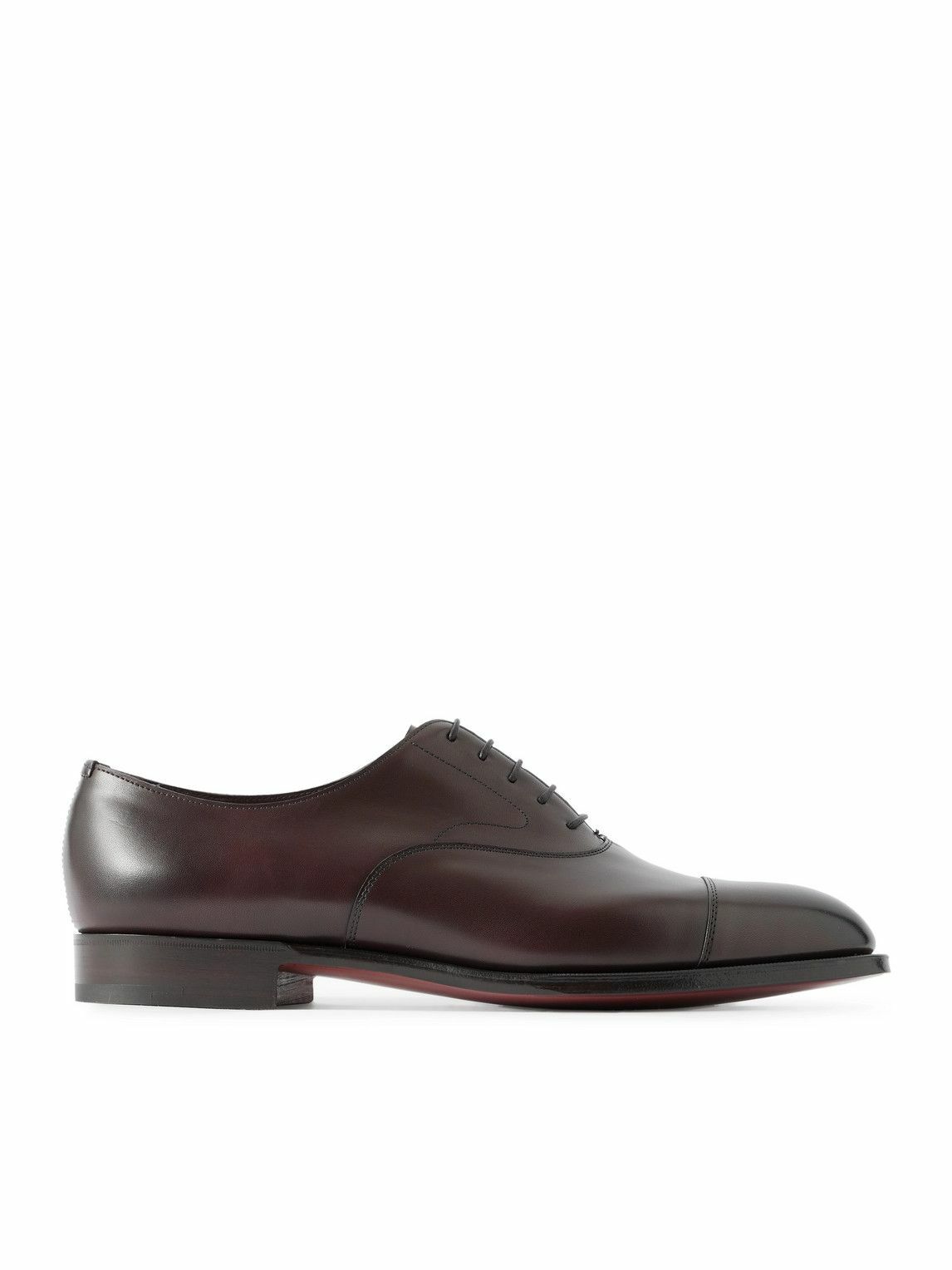 Edward Green - Chelsea Cap-Toe Burnished-Leather Oxford Shoes