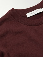 Maison Kitsuné - Logo-Appliquéd Wool Sweater - Burgundy