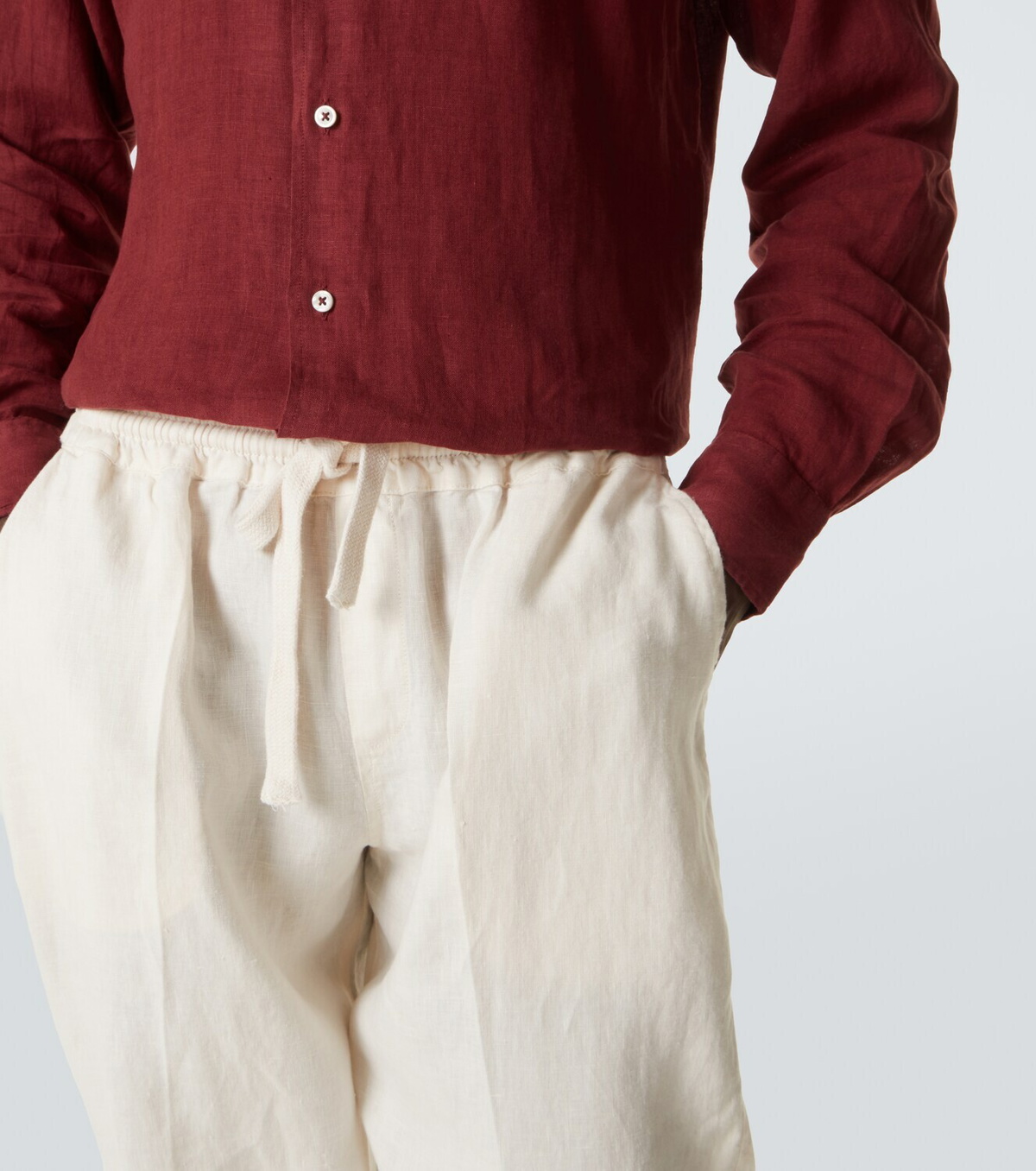 Fedeli Bonifacio linen tapered pants