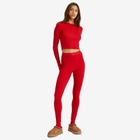 SKIMS Women's Cotton Rib Legging in Cranberry
