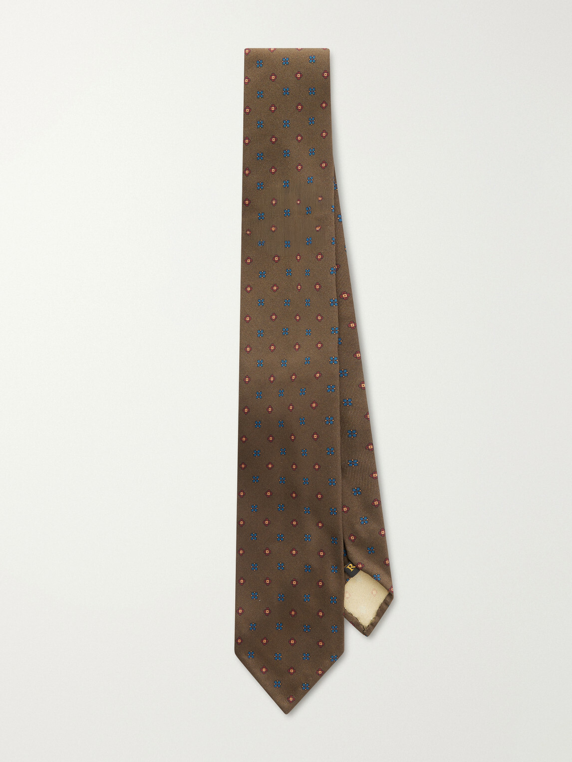 Rubinacci - 8cm Printed Silk-Twill Tie - Brown