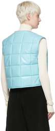 Bottega Veneta Blue Leather Vest