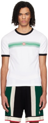 Casablanca White Gradient Ringer T-Shirt