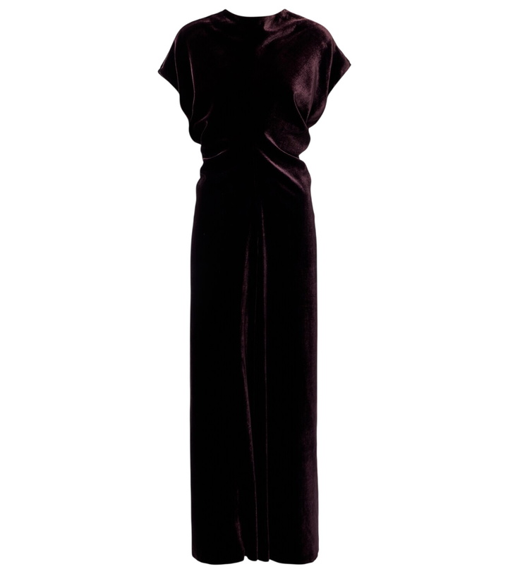 Photo: Agnona Gathered velvet midi dress