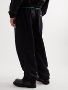 Bottega Veneta - Tapered Crinkled-Nylon Trousers - Black