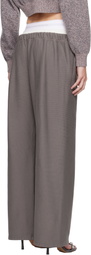 alexanderwang.t Gray Wide Leg Pre-Styled Logo Brief Sweatpants