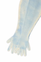 Diesel Hybrid glove-scarf in two-tone wool - Gloves - Unisex - Blue