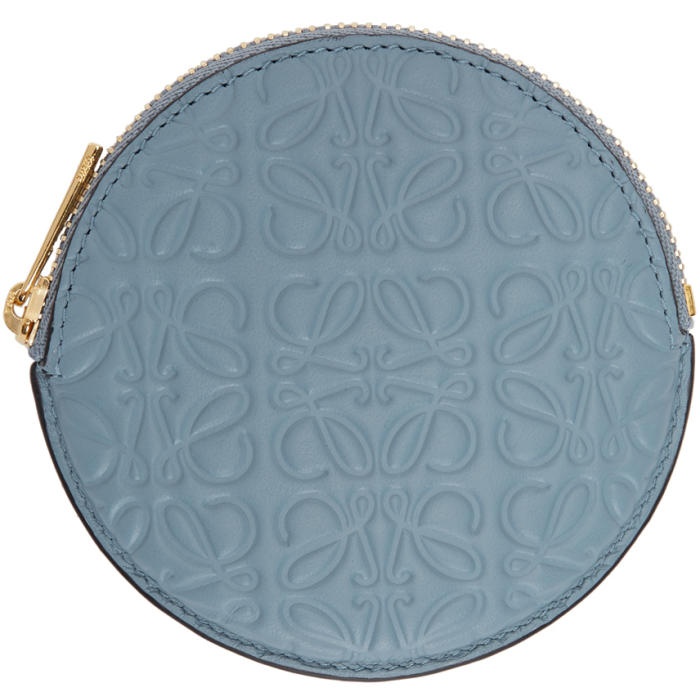 Photo: Loewe Blue Anagram Cookie Zip Coin Pouch 