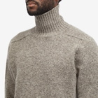 Jamieson's of Shetland Men's Roll Neck Knit in Steel Grey