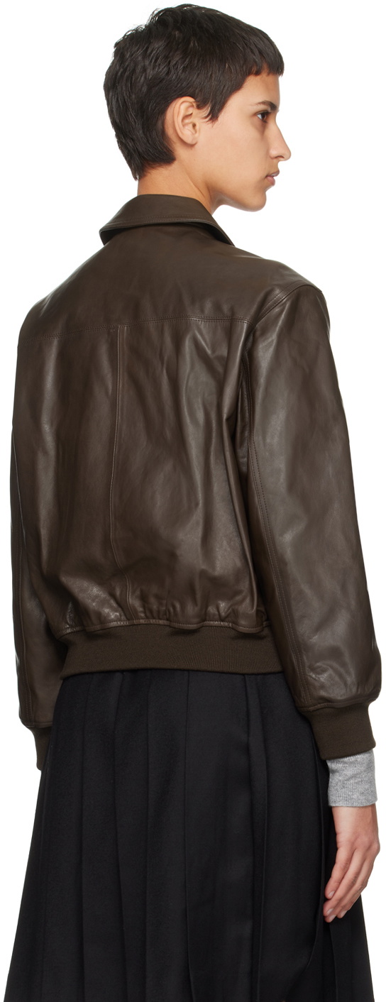 Nothing Written Brown Martino Leather Jacket