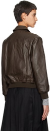 Nothing Written Brown Martino Leather Jacket