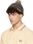 Valentino Garavani Brown 'Chez Valentino' Knitted Wool Beanie