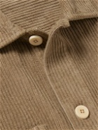 Folk - Patch Cotton-Corduroy Shirt Jacket - Brown