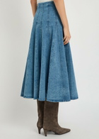 Simkhai Taylan Panelled Stretch-denim Midi Skirt Light Blue