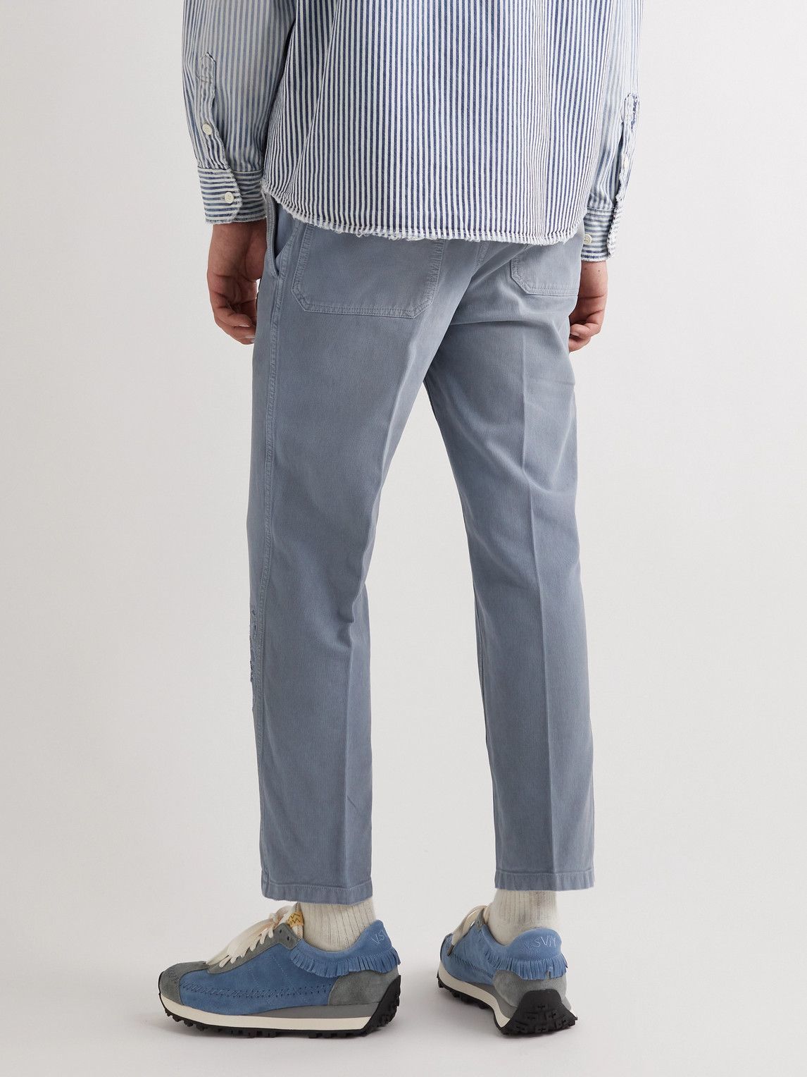 Visvim - Gifford Straight-Leg Distressed Cotton-Corduroy Trousers