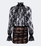 Retrofête Ysolde sheer lace minidress