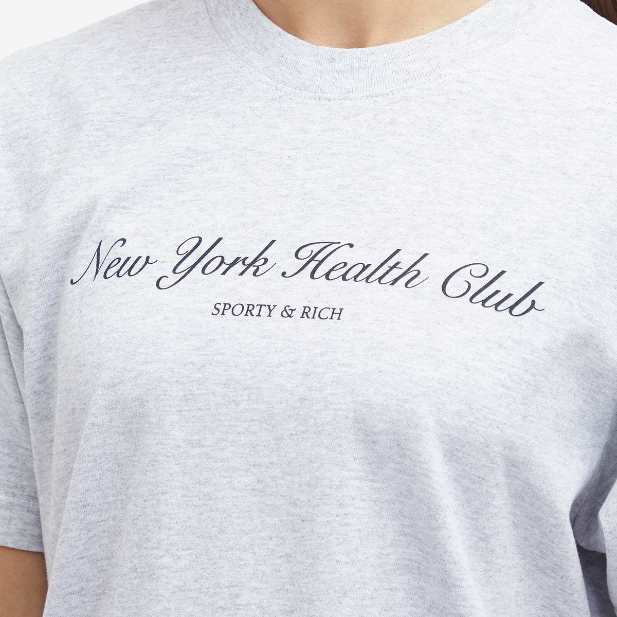 Sporty & Rich Women's NY Health Club T-Shirt in Heather Gray