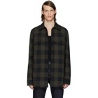 Bottega Veneta Khaki and Black Check Overshirt